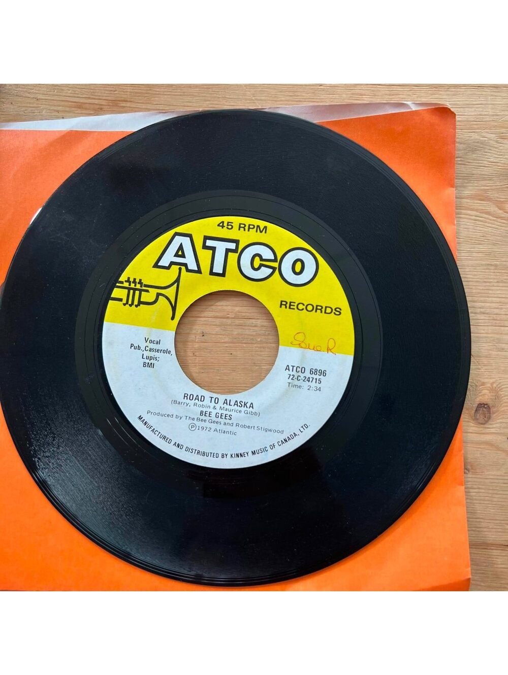 Bee Gees - Road to Alaska/Run to Me 45rpm VG+ R08